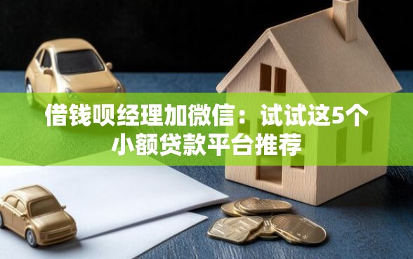 借钱呗经理加微信：试试这5个小额贷款平台推荐