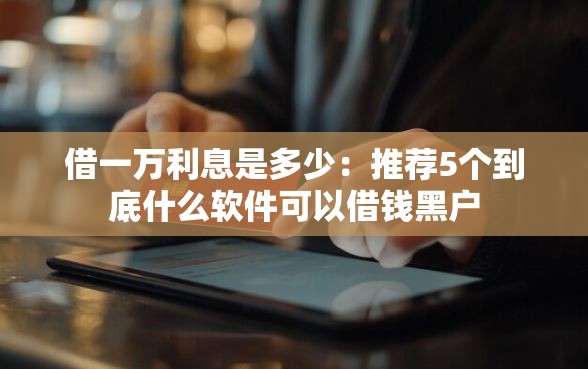 借一万利息是多少：推荐5个到底什么软件可以借钱黑户