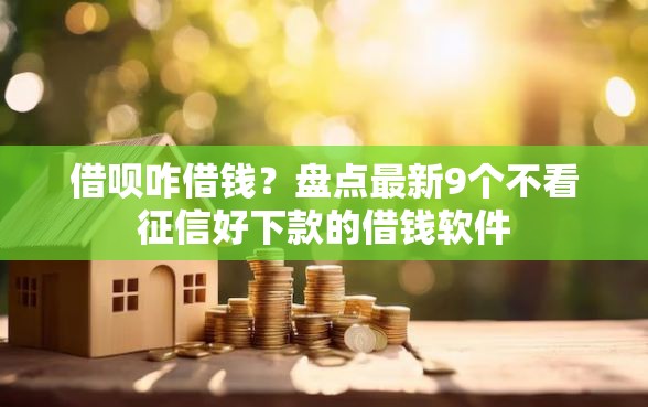 借呗咋借钱？盘点最新9个不看征信好下款的借钱软件