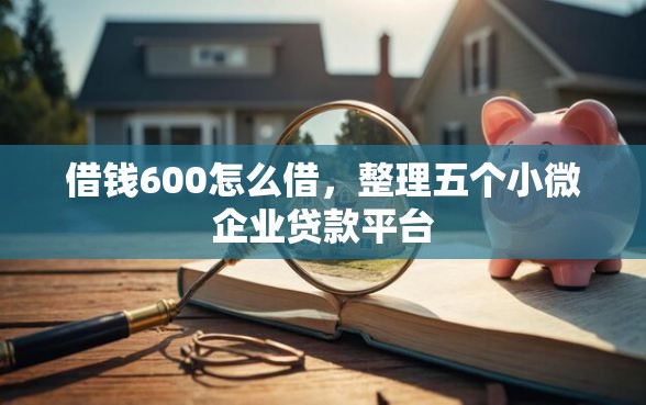 借钱600怎么借，整理五个小微企业贷款平台
