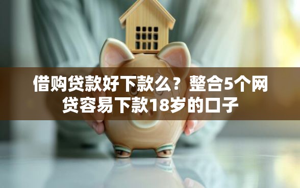 借购贷款好下款么？整合5个网贷容易下款18岁的口子