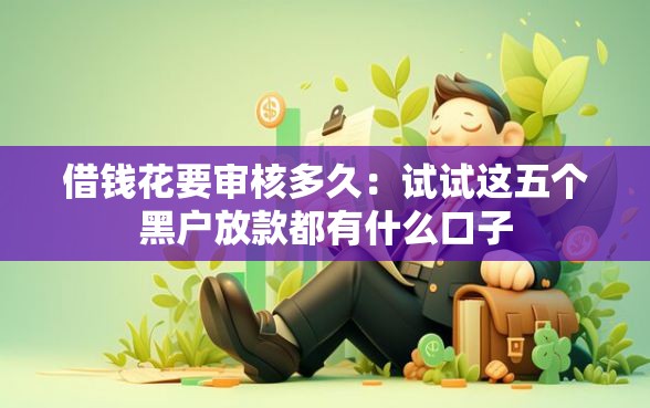 借钱花要审核多久：试试这五个黑户放款都有什么口子