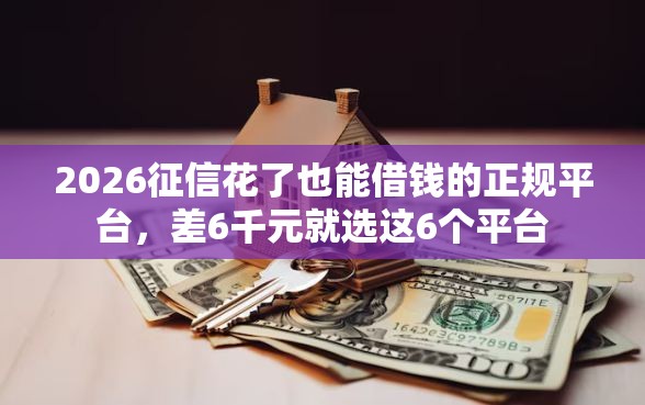 2026征信花了也能借钱的正规平台，差6千元就选这6个平台