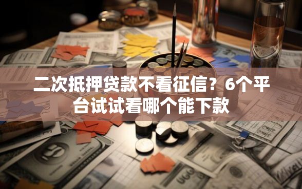 二次抵押贷款不看征信？6个平台试试看哪个能下款