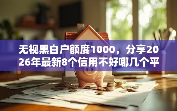 无视黑白户额度1000，分享2026年最新8个信用不好哪几个平台可以借钱
