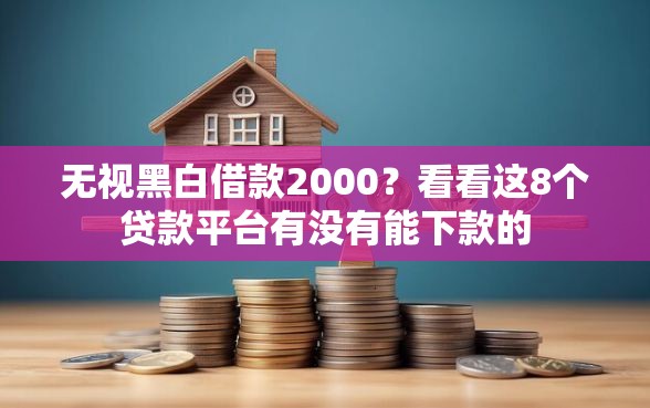 无视黑白借款2000？看看这8个贷款平台有没有能下款的