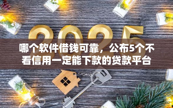 哪个软件借钱可靠，公布5个不看信用一定能下款的贷款平台