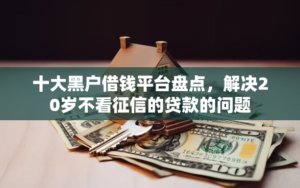 十大黑户借钱平台盘点，解决20岁不看征信的贷款的问题