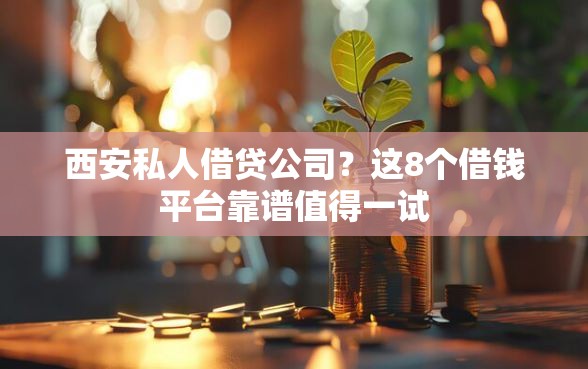 西安私人借贷公司？这8个借钱平台靠谱值得一试