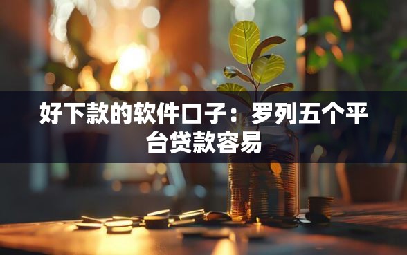 好下款的软件口子：罗列五个平台贷款容易