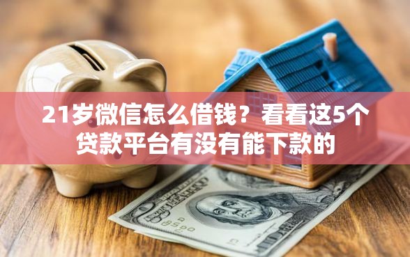 21岁微信怎么借钱？看看这5个贷款平台有没有能下款的