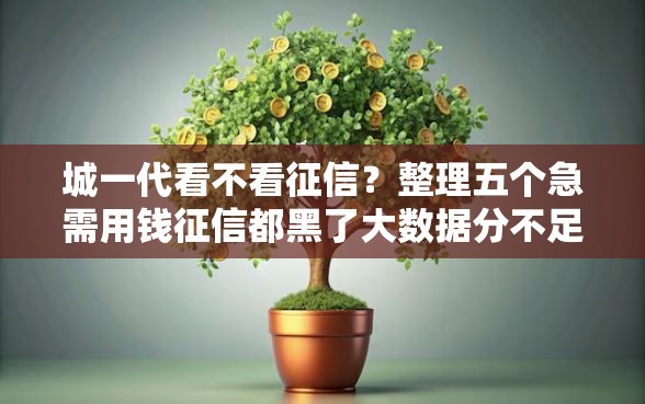 城一代看不看征信？整理五个急需用钱征信都黑了大数据分不足有没有平台能借