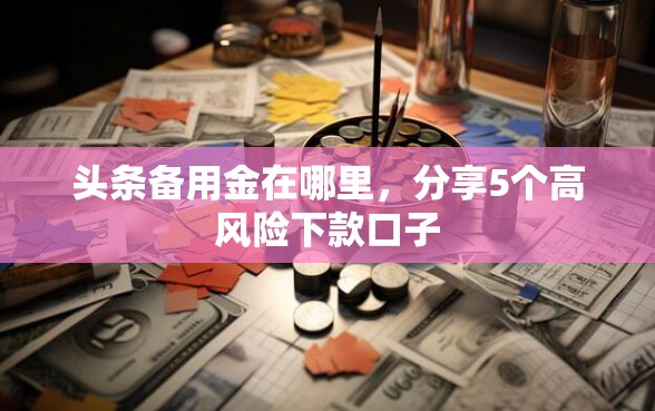 头条备用金在哪里，分享5个高风险下款口子