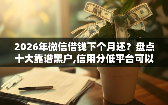 2026年微信借钱下个月还？盘点十大靠谱黑户,信用分低平台可以借钱