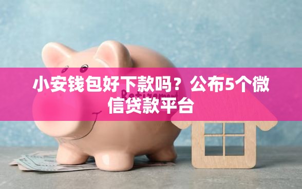 小安钱包好下款吗？公布5个微信贷款平台