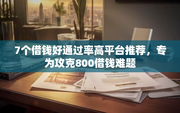 7个借钱好通过率高平台推荐，专为攻克800借钱难题