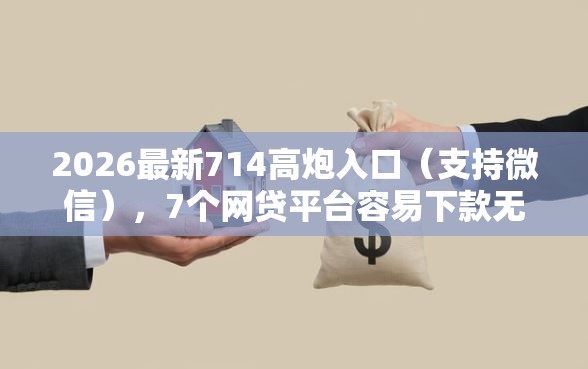 2026最新714高炮入口（支持微信），7个网贷平台容易下款无私分享