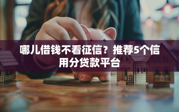 哪儿借钱不看征信？推荐5个信用分贷款平台