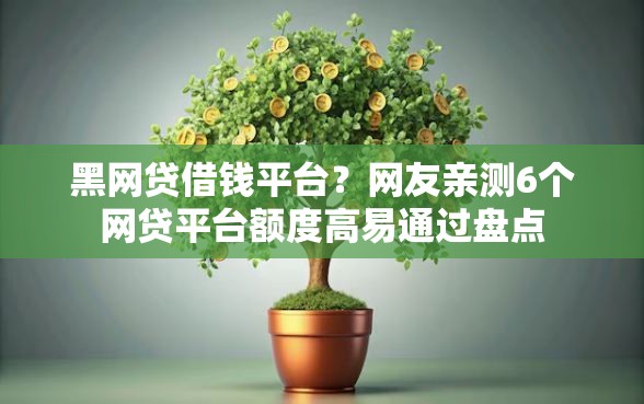 黑网贷借钱平台？网友亲测6个网贷平台额度高易通过盘点