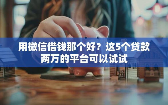 用微信借钱那个好？这5个贷款两万的平台可以试试