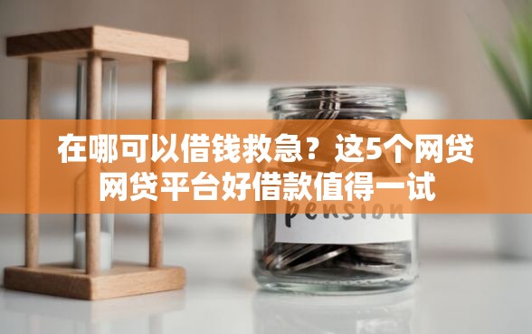 在哪可以借钱救急？这5个网贷网贷平台好借款值得一试