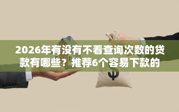 2026年有没有不看查询次数的贷款有哪些？推荐6个容易下款的平台