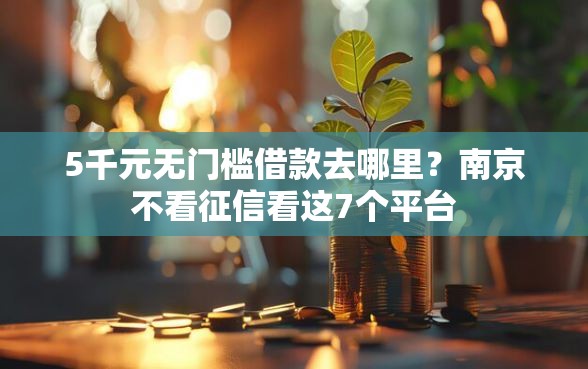 5千元无门槛借款去哪里？南京不看征信看这7个平台