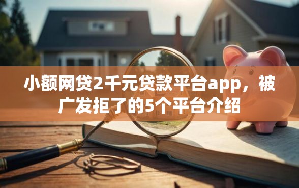 小额网贷2千元贷款平台app，被广发拒了的5个平台介绍