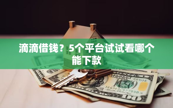 滴滴借钱？5个平台试试看哪个能下款