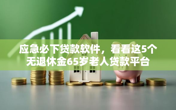 应急必下贷款软件，看看这5个无退休金65岁老人贷款平台