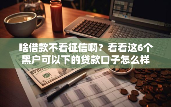 啥借款不看征信啊？看看这6个黑户可以下的贷款口子怎么样