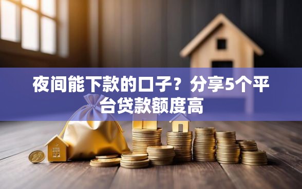 夜间能下款的口子？分享5个平台贷款额度高