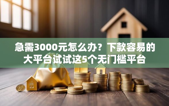 急需3000元怎么办？下款容易的大平台试试这5个无门槛平台