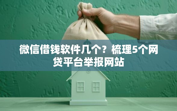 微信借钱软件几个？梳理5个网贷平台举报网站