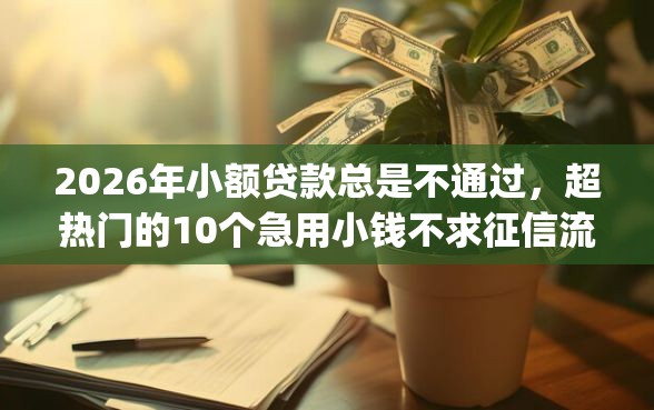 2026年小额贷款总是不通过,超热门的10个急用小钱不求征信流水轻松贷的app推荐 2026年小额贷款总是不通过,超热门的10个急用小钱不求征信流水轻松贷的app推荐