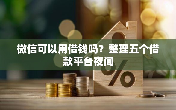 微信可以用借钱吗？整理五个借款平台夜间
