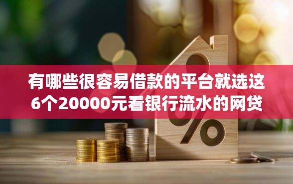 有哪些很容易借款的平台就选这6个20000元看银行流水的网贷app
