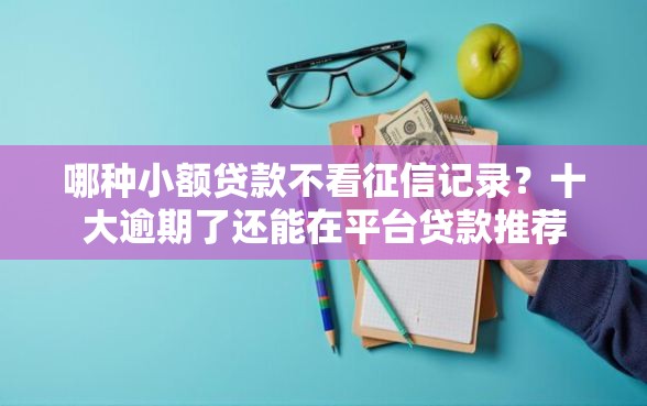 哪种小额贷款不看征信记录？十大逾期了还能在平台贷款推荐