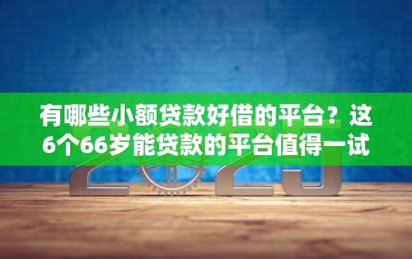 有哪些小额贷款好借的平台?这6个66岁能贷款的平台值得一试 有哪些小额贷款好借的平台?这6个66岁能贷款的平台值得一试