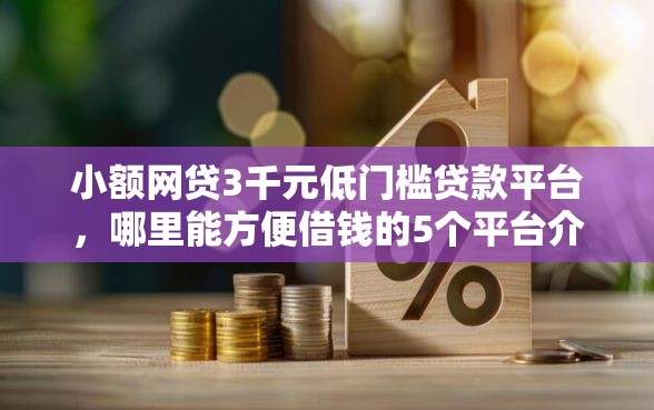 小额网贷3千元低门槛贷款平台，哪里能方便借钱的5个平台介绍