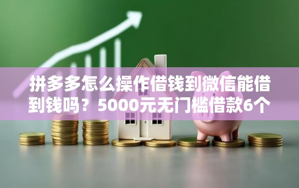 拼多多怎么操作借钱到微信能借到钱吗？5000元无门槛借款6个平台推荐