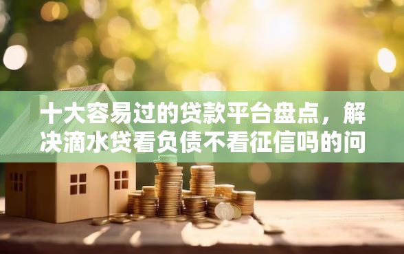 十大容易过的贷款平台盘点，解决滴水贷看负债不看征信吗的问题