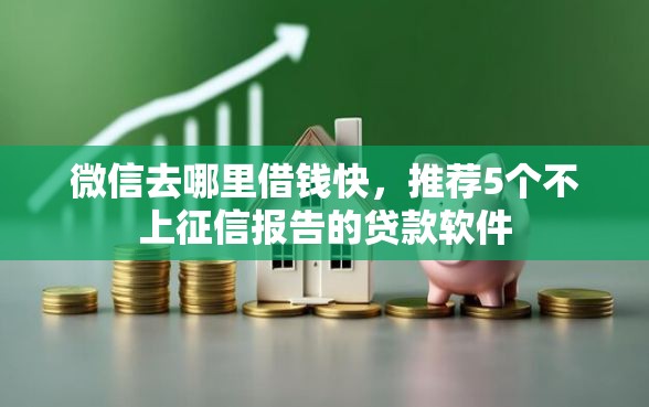 微信去哪里借钱快，推荐5个不上征信报告的贷款软件