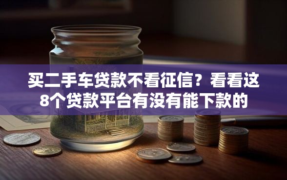 买二手车贷款不看征信？看看这8个贷款平台有没有能下款的