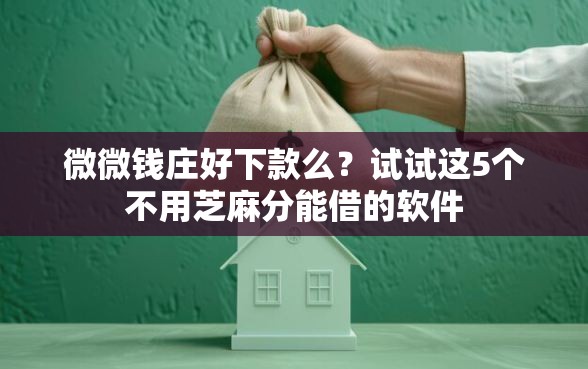 微微钱庄好下款么？试试这5个不用芝麻分能借的软件