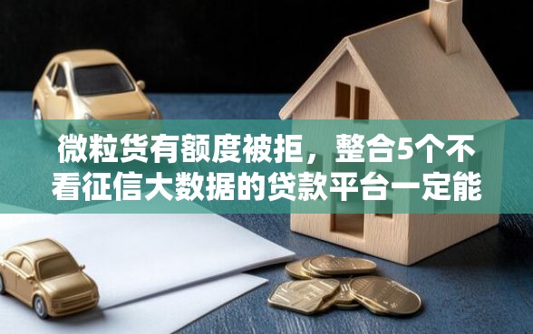 微粒货有额度被拒，整合5个不看征信大数据的贷款平台一定能下款