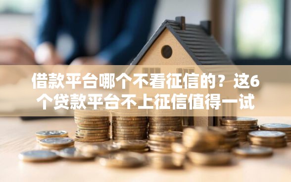 借款平台哪个不看征信的？这6个贷款平台不上征信值得一试