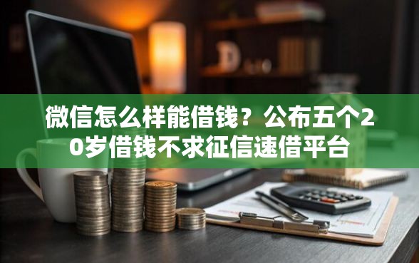 微信怎么样能借钱？公布五个20岁借钱不求征信速借平台