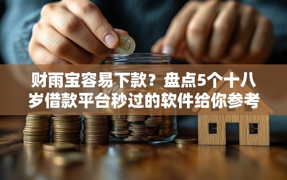 财雨宝容易下款？盘点5个十八岁借款平台秒过的软件给你参考