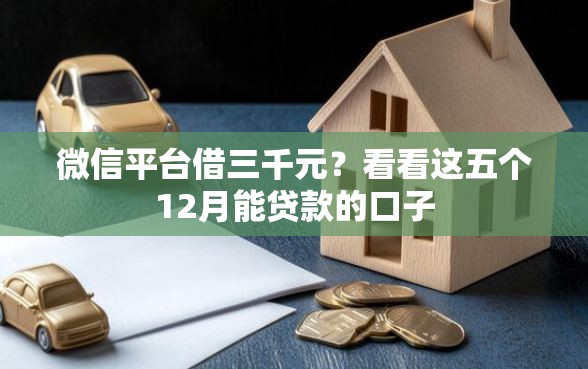 微信平台借三千元？看看这五个12月能贷款的口子